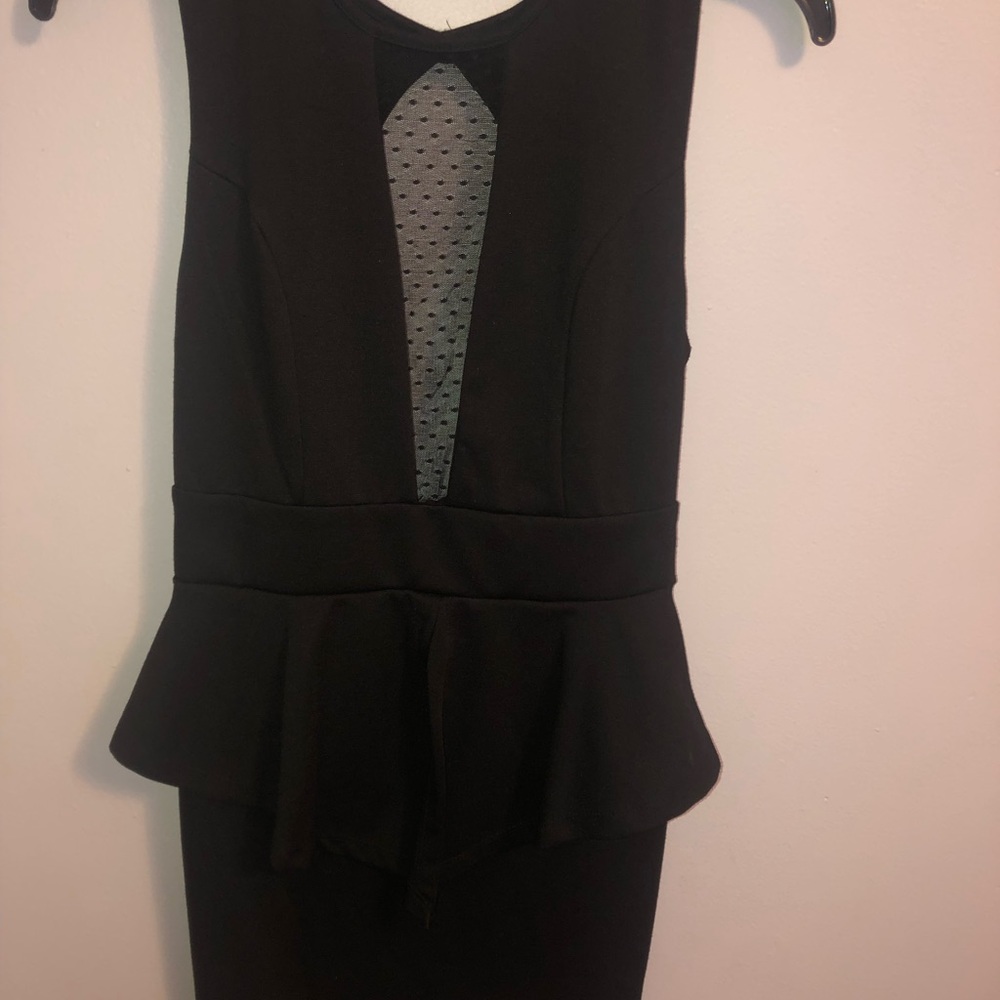 Charlotte Russe black peplum dress.